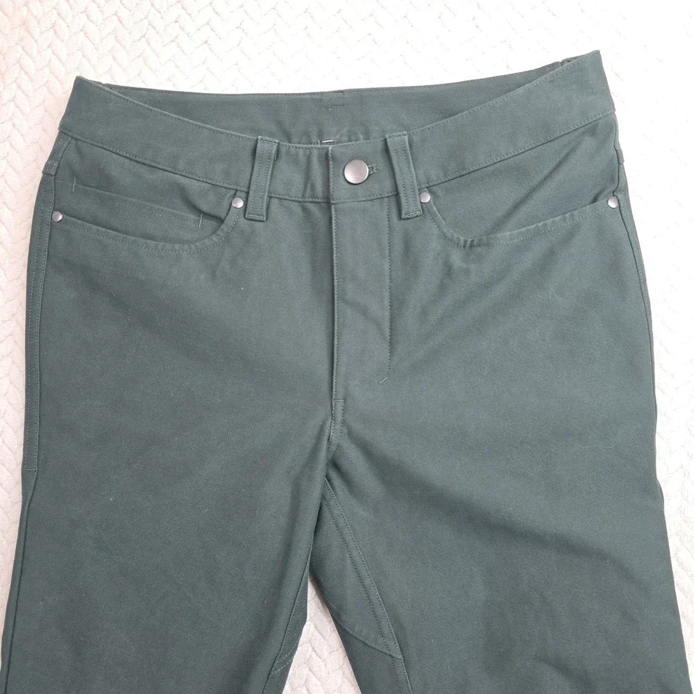 Lululemon Commission Pant Slim Warpstreme Dark Forest Green Mens 31x29 Chino
